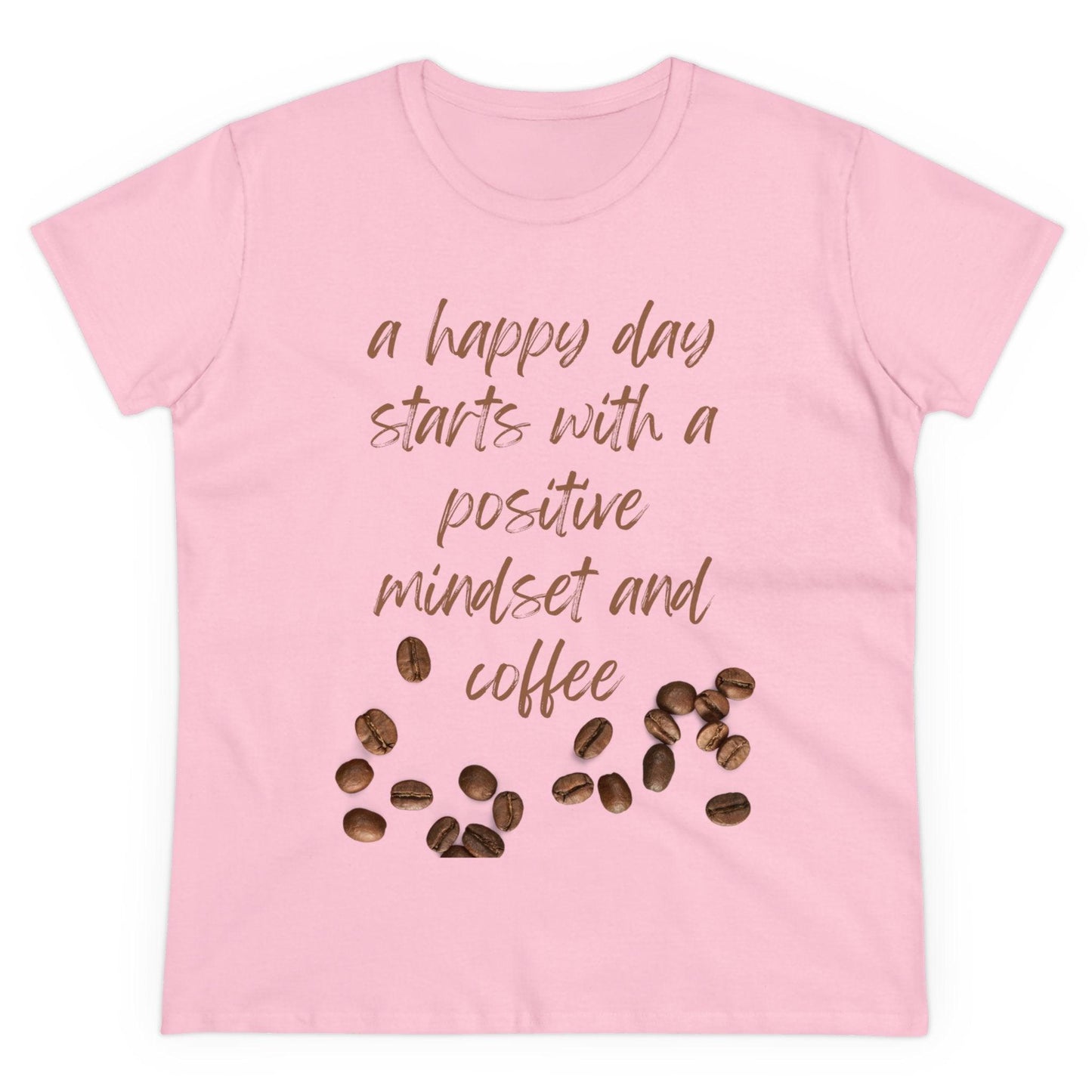 Positive Mindset and Coffee Women's Midweight Cotton Tee