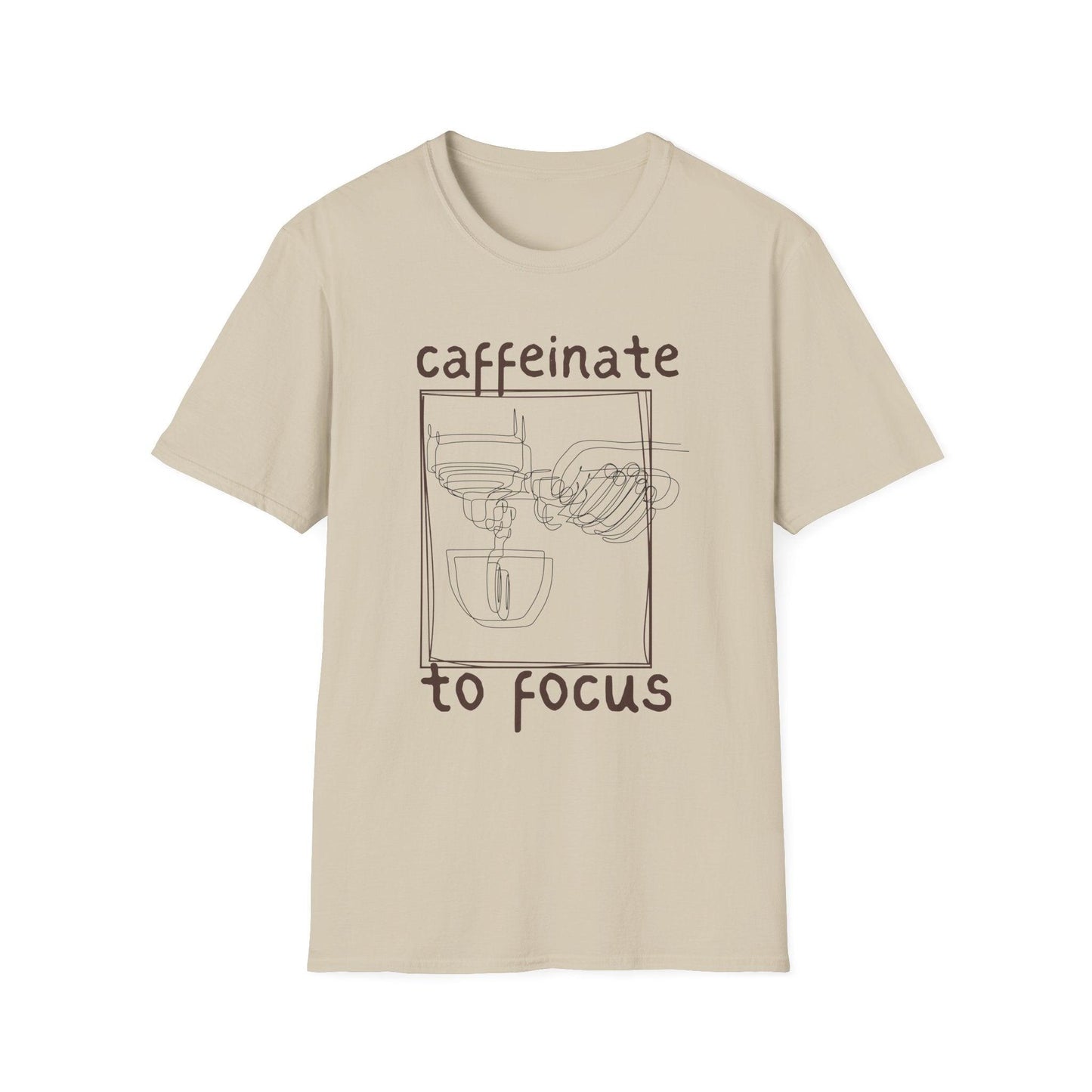 Coffee Lover Unisex T-Shirt - Caffeinate to Focus, Make Coffee