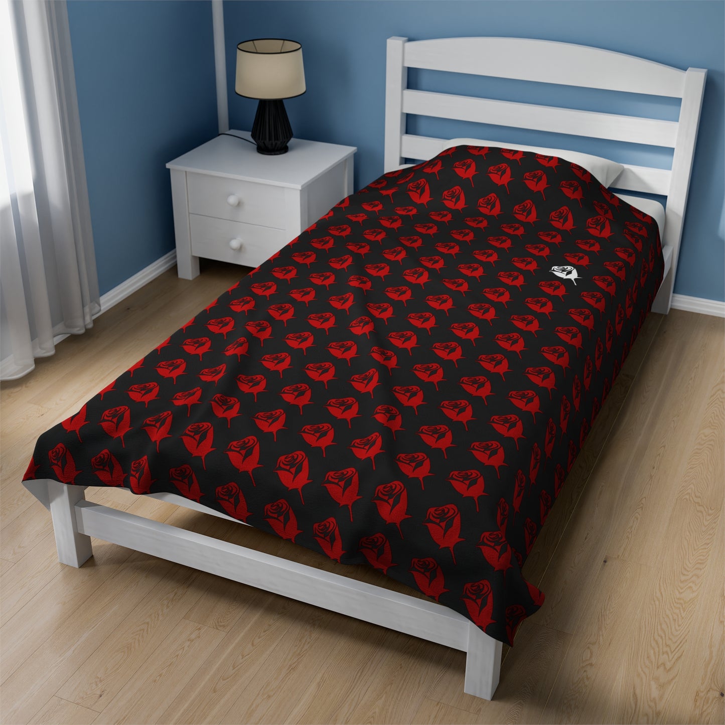 Plush Blanket - Red Passion Rose Design for Cozy Nights - Goodfella