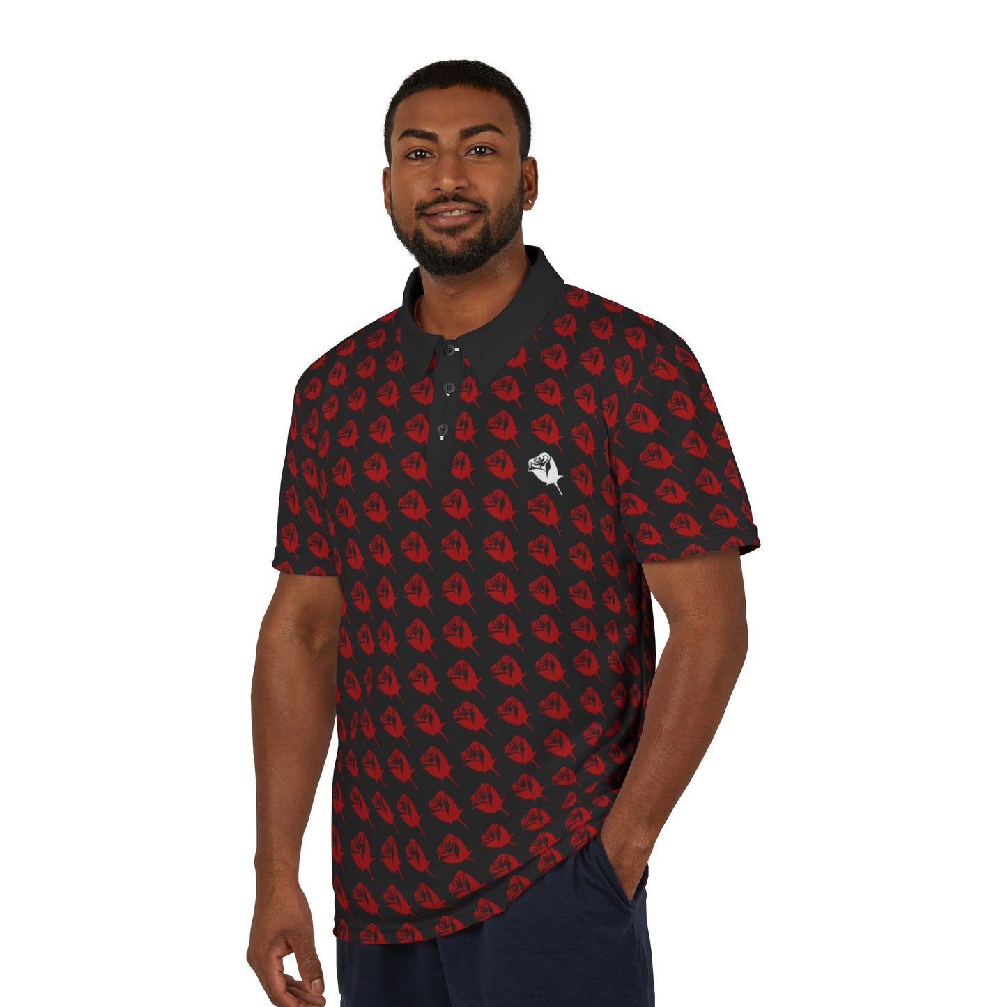 Red Passion Rose Polo Shirt