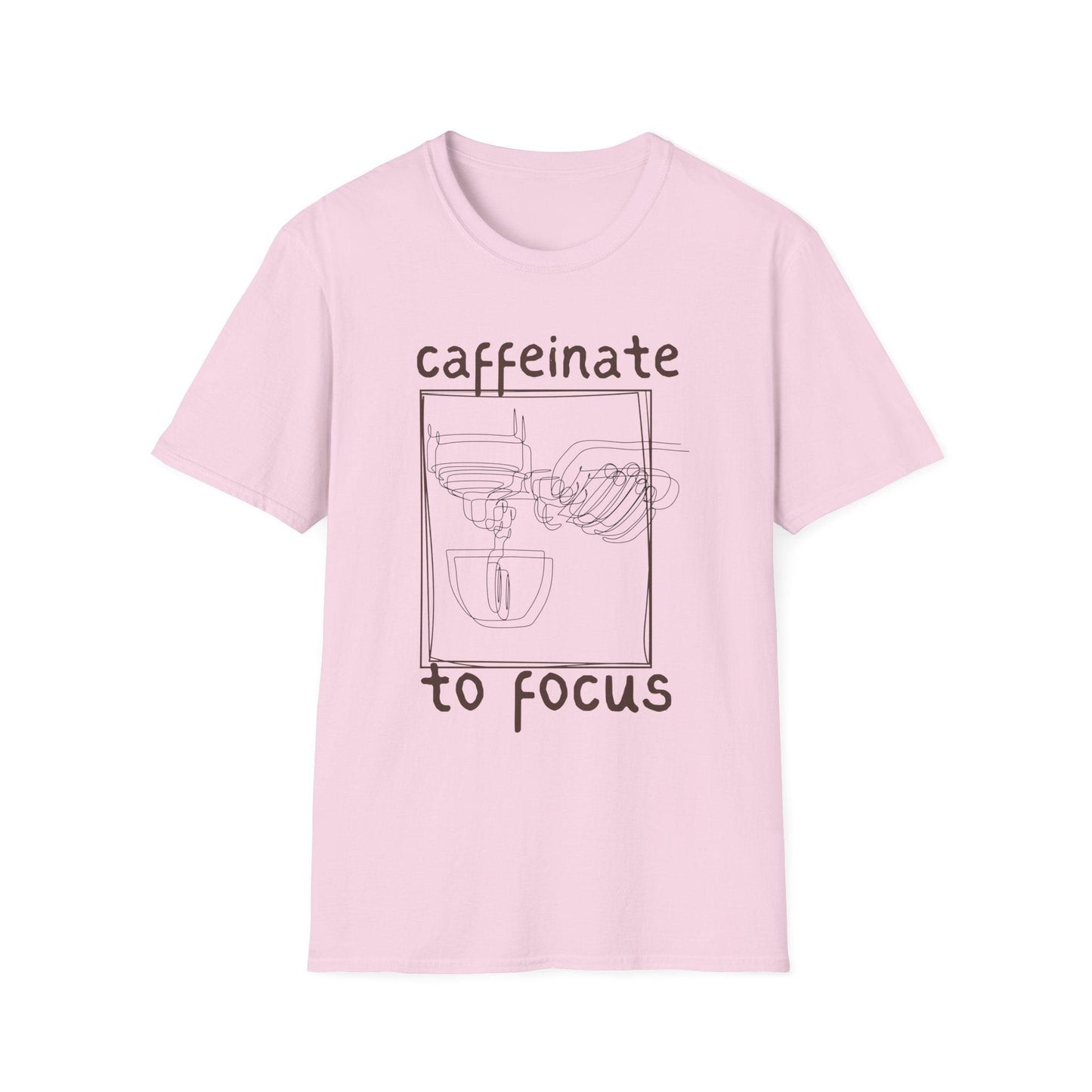 Coffee Lover Unisex T-Shirt - Caffeinate to Focus, Make Coffee