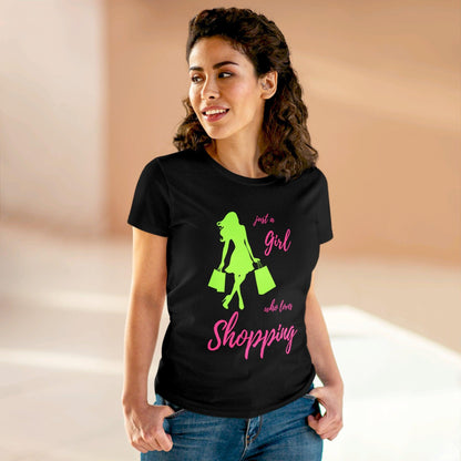 Just A Girl Who Loves Shopping Cotton Tee