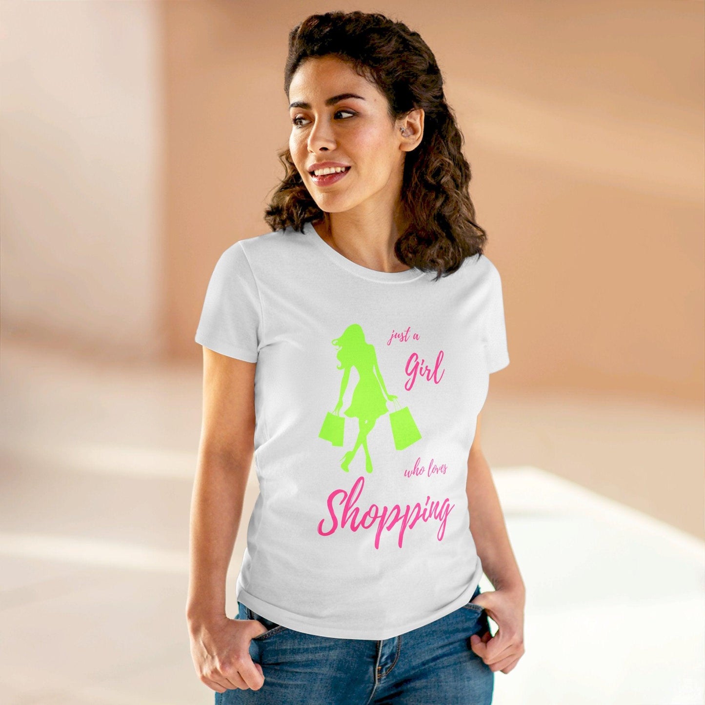 Just A Girl Who Loves Shopping Cotton Tee