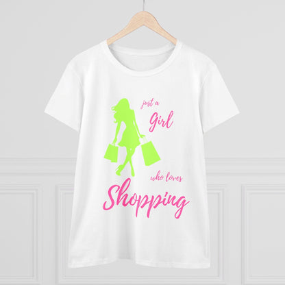 Just A Girl Who Loves Shopping Cotton Tee