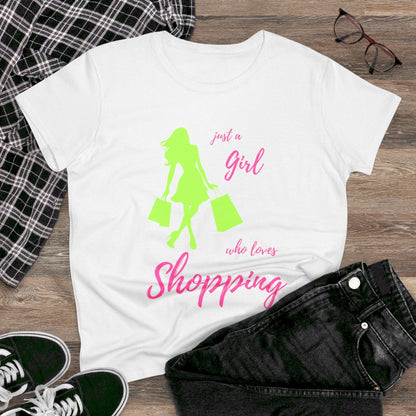 Just A Girl Who Loves Shopping Cotton Tee