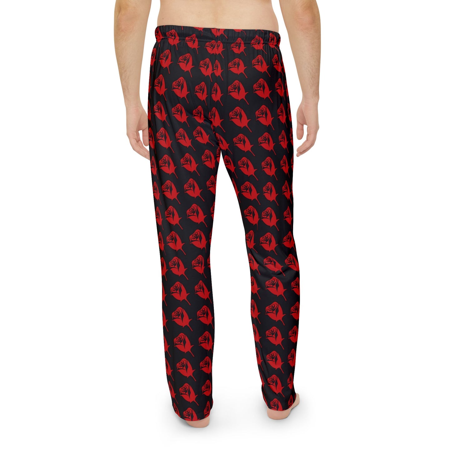 Men's Pajama Pants - Red Roses Bed Time Passion