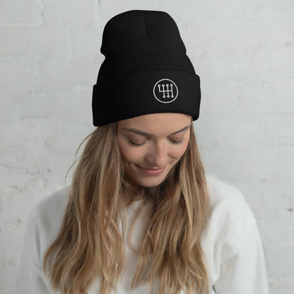 Stick Shift Embroidered Beanie - Goodfella