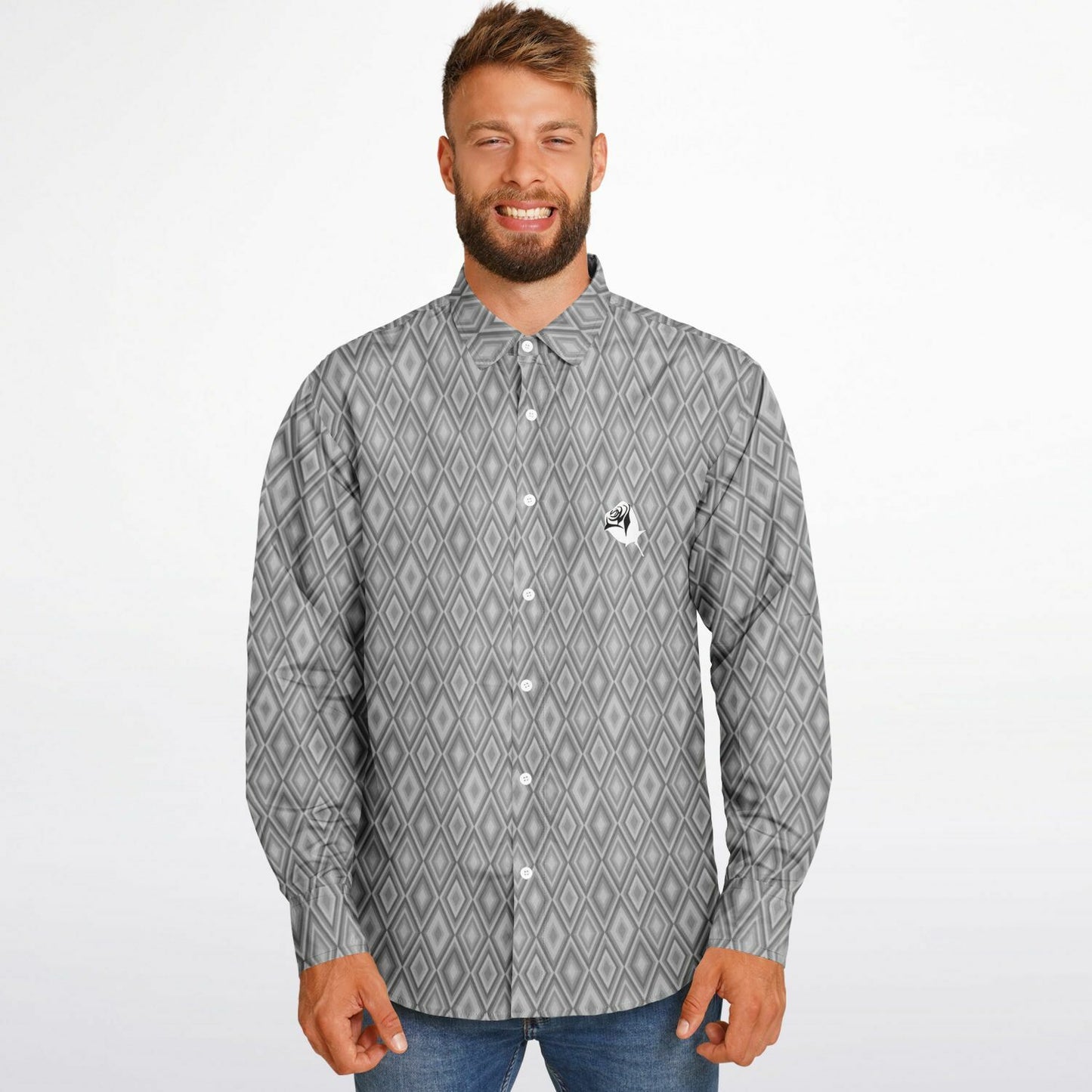 Diamond Heist Long Sleeve Button Down Shirt - Goodfella