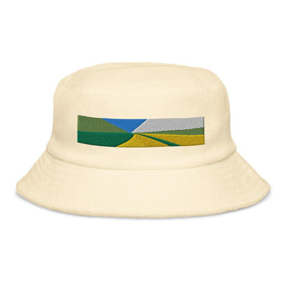 Miami Beach Embroidered Terry Cloth Bucket Hat